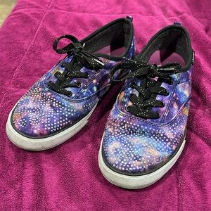Airspeed Purple Blue Galaxy Space Shoes Girls Sz5/W 7.5